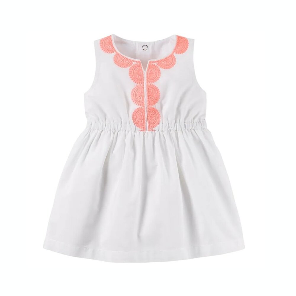 Carter's Baby Girl Embroidered Cotton Poplin Dress - Baby Girl